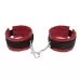 Красно-чёрные полиуретановые наручники Luxurious Handcuffs красный с черным 