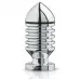 Анальный плаг для электростимуляции Hector Helix Buttplug L - 11,5 см серебристый 