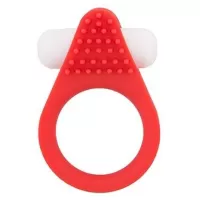 Красное эрекционное кольцо LIT-UP SILICONE STIMU RING 1 RED красный 