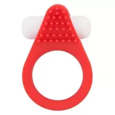 Красное эрекционное кольцо LIT-UP SILICONE STIMU RING 1 RED красный 
