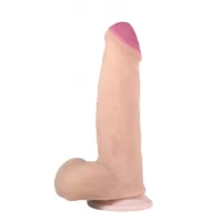 Фаллоимитатор из киберкожи с присоской №53 - 19 см телесный 