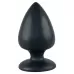 Большая чёрная анальная втулка Black Velvet Extra XL - 14 см черный 