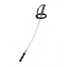 Силиконовый уретральный плаг со сменными фиксирующими кольцами Metal прозрачный 