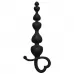 Чёрная анальная цепочка Begginers Beads - 18 см черный 