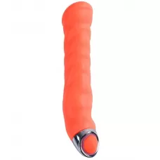 Оранжевый силиконовый G-вибратор PURRFECT SILICONE G-SPOT VIBRATOR - 17,7 см оранжевый 