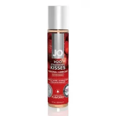 Лубрикант на водной основе с ароматом клубники JO Flavored Strawberry Kiss - 30 мл  