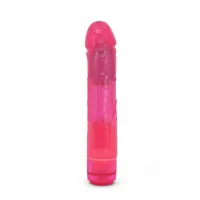 Розовый мультискоростной вибратор AMBER - 17 см розовый 