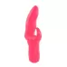Розовый вибратор со стимулятором клитора MATES FANTASY RECHARGE VIBRATOR - 17 см розовый 
