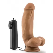 Смуглый вибратор MMA Fighter - 17,8 см кофейный 