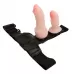 Поясной фаллос на трусиках с вагинальной пробкой Female Harness Ultra - 16,5 см телесный с черным 