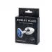 Анальное украшение SILVER PLUG SMALL с синим кристаллом - 7,2 см синий 