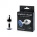 Анальное украшение SILVER PLUG SMALL с синим кристаллом - 7,2 см синий 