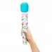 Жезловый вибратор Le Wand Unicorn Wand белый с голубым 