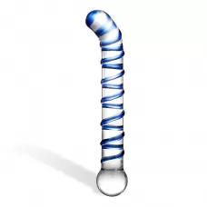 Изогнутый стеклянный фаллос G-Spot Glass Dildo - 17 см прозрачный 