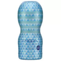 Мастурбатор с охлаждающей смазкой TENGA Original Vacuum Cup Extra Cool нежно-голубой 