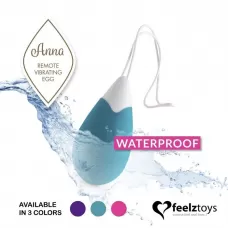 Бирюзовое виброяйцо на радиоуправлении Anna Vibrating Egg Remote бирюзовый 