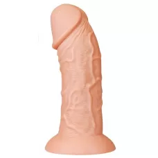 Телесный фаллоимитатор-гигант 9.5 Realistic Curved Dildo - 24 см телесный 