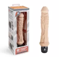 Телесный вибратор-реалистик 8  Girthy Realistic Vibrator - 24,5 см телесный 