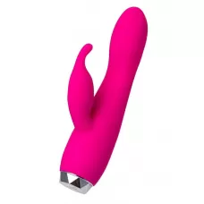 Розовый вибратор с клиторальным стимулятором L EROINA - 17 см розовый 