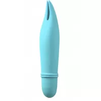 Голубой мини-вибратор Universe Teasing Ears - 12,5 см голубой 