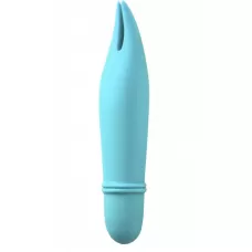 Голубой мини-вибратор Universe Teasing Ears - 12,5 см голубой 
