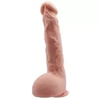 Телесный фаллоимитатор Jason на присоске - 24 см телесный 