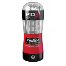 Прозрачный мастурбатор в тубе PDX Elite ViewTube See-Thru Stroker прозрачный 