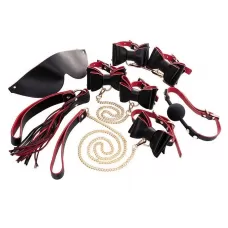 Черно-красный бондажный набор Bow-tie черный с красным 