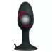 Полая анальная пробка с шариком Small Silicone Plug - 8 см черный 