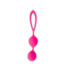 Розовые вагинальные шарики с петлёй Cosmo розовый 