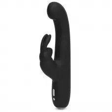 Чёрный вибратор Slimline G-Spot Rechargeable Rabbit Vibrator - 24,1 см черный 
