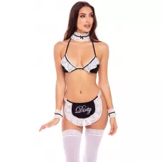 Комплект горничной из 6 предметов At Your Service Maid Set черный с белым S-M-L