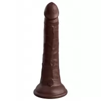 Коричневый фаллоимитатор 7  Silicone Dual Density Cock - 21 см коричневый 