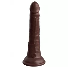 Коричневый фаллоимитатор 7  Silicone Dual Density Cock - 21 см коричневый 