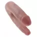 Двусторонний фаллоимитатор U-Shaped Small Double Trouble - 33,5 см телесный 