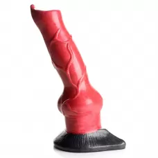 Красный фантазийный фаллоимитатор Hell-Hound Canine Penis Silicone Dildo - 19 см красный 