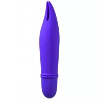 Фиолетовый мини-вибратор Universe Teasing Ears - 12,5 см фиолетовый 