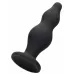 Черная анальная пробка Bubble Butt Plug - 11,6 см черный 