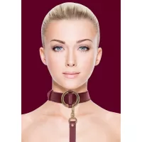 Бордовый ошейник с поводком Collar With Leash бордовый 