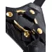 Чёрный с золотом женский страпон Designer Strap-On  