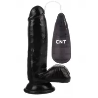 Черный реалистичный вибратор 6.7 Stud Realistic Dildo - 17,5 см черный 