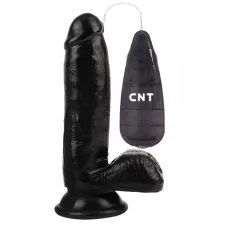 Черный реалистичный вибратор 6.7 Stud Realistic Dildo - 17,5 см черный 