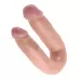 Двусторонний фаллоимитатор U-Shaped Medium Double Trouble - 34,6 см телесный 
