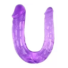 Двухсторонний фаллоимитатор Twin Head Double Dong фиолетового цвета - 29,8 см фиолетовый 