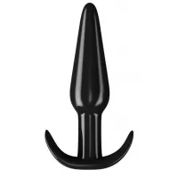 Черная анальная пробка для ношения - 11,5 см черный 