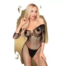 Пикантный боди-комбинезон High profile с интимным доступом черный S-M-L