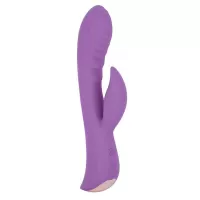 Фиолетовый вибромассажер-кролик 5  Silicone Ripple Passion - 19,1 см фиолетовый 