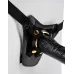 Чёрный с золотом женский страпон Designer Strap-On  