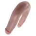 Двусторонний фаллоимитатор U-Shaped Small Double Trouble - 33,5 см телесный 
