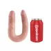 Двусторонний фаллоимитатор U-Shaped Medium Double Trouble - 34,6 см телесный 